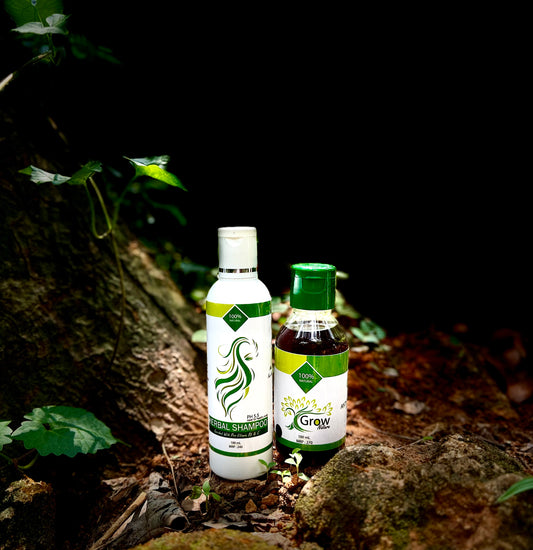 Anti-Dandruff Oil + Herbal Shampoo Combo